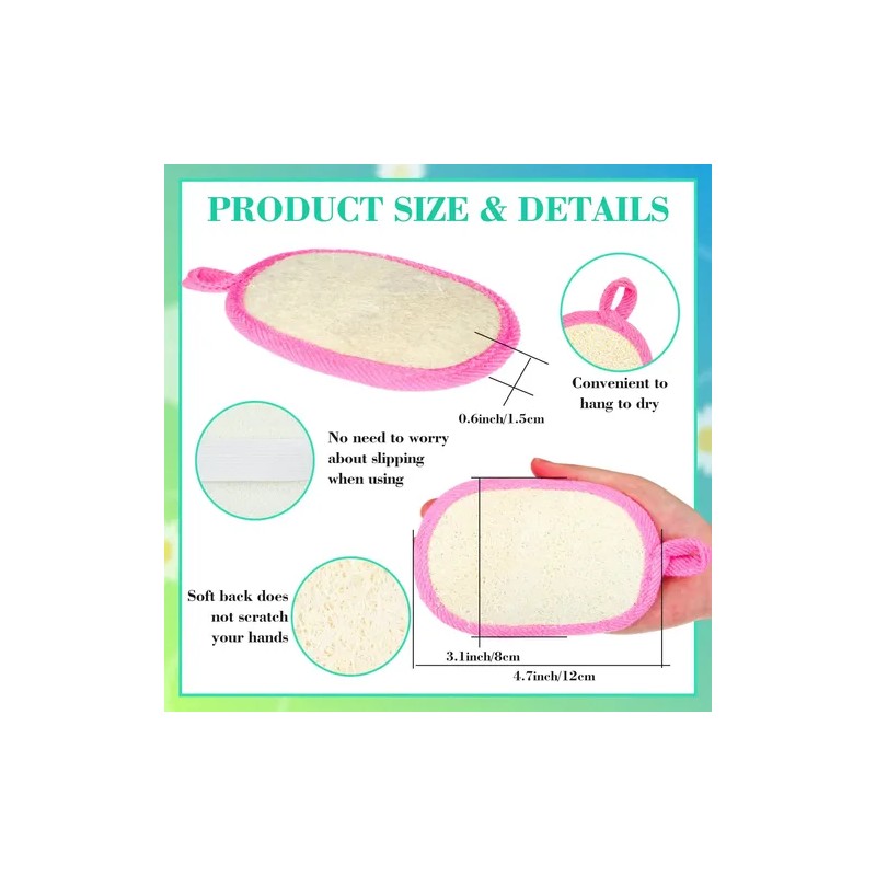 Paquetes De Esponjas De Lufa Boao 24 Piezas Para Exfoliación