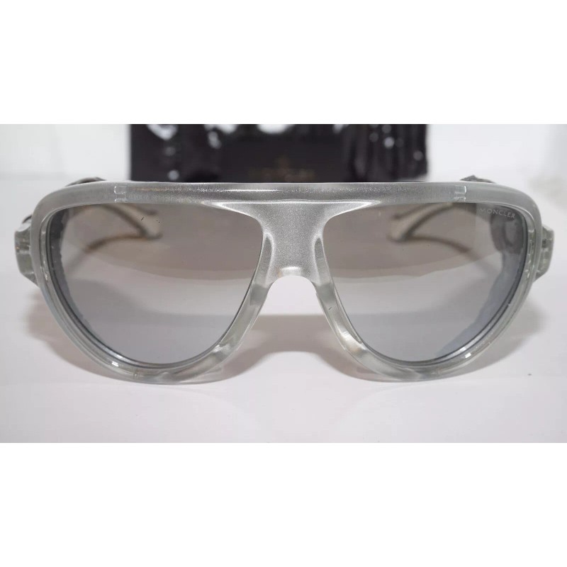 MONCLER New Sunglasses Grey Pearl Mirror Plastic Aviator ML0089 20C