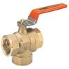 KITZ-TV2L 1/2B Brass Type 400 Ball Valve (Vertical 3-way) "T-Ball"