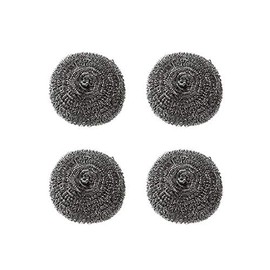 Stainless Steel Scourers [Pack of 4] Pots, Pans, Barbecue Grills, Oven & Cooker Scouring Cleaning