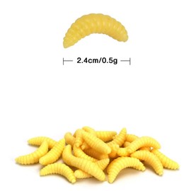 OriGlam 100pcs Fresh Water Fishing Bait, Soft Plastic Worms, Bass Fishing Worms, Soft Bait Shad Fishing Lures, Worm Baits