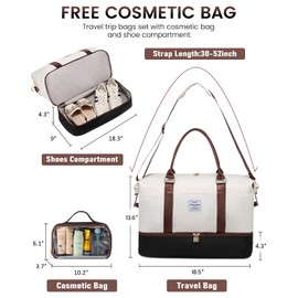 LOVEVOOK Travel Bag Weekender Bags for Women, Carry on Overnight with Shoe Compartment,Duffle with Laptop Pocket,Hospital Bag for Labor Delivery,Gym Tote with Toiletry