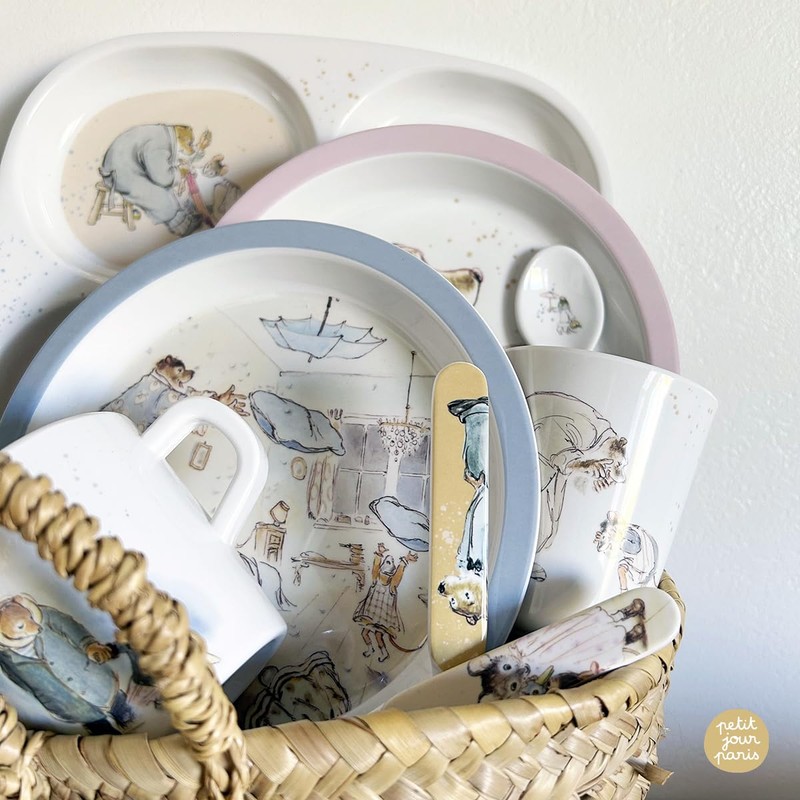 Petit Jour - Plate for Babies Ernet and Celestine, Blue,