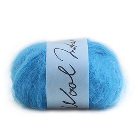 Yokota DARUMA Wool Mohair Wool Yarn Extra Thick Col.8 Blue 0.7 oz (20 g) Approx. 16.9 ft (46 m) 5 Ball Set 01-6320