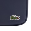 Lacoste Mens Medium LCST Zippered Petit Piqué Crossover Bag, Navy