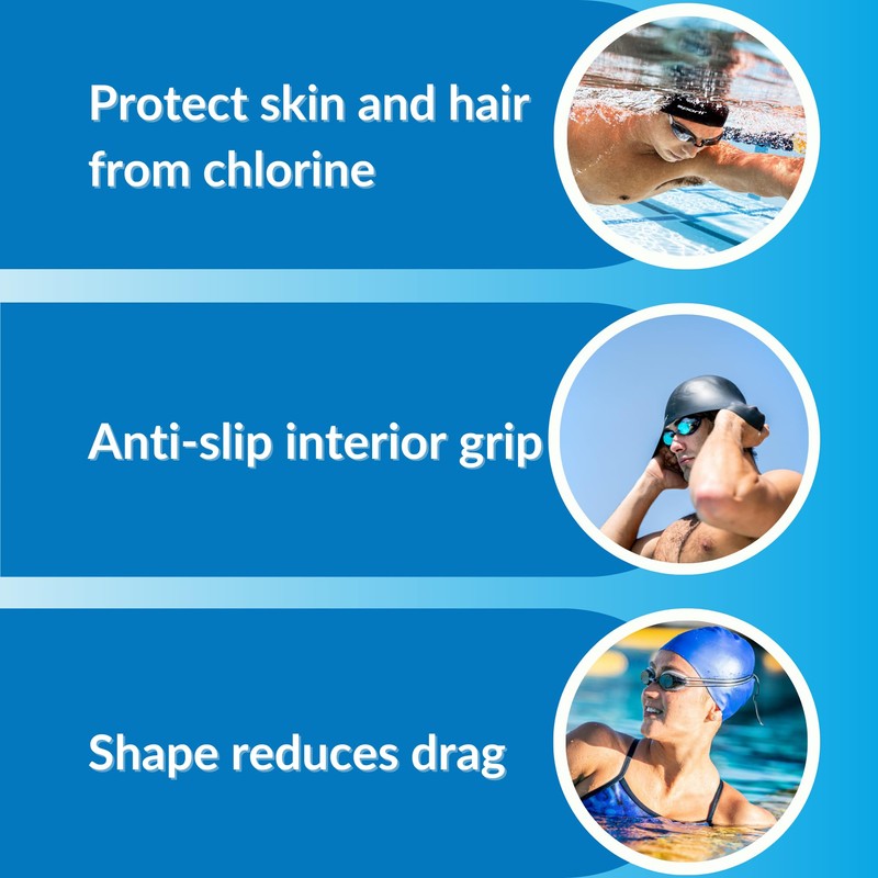 Sporti Floral Bubble Swim Cap - Pink/White/Black