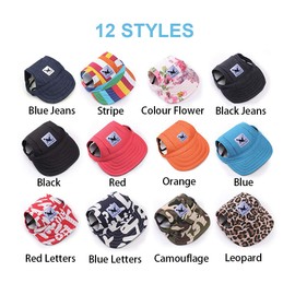Leconpet Baseball Caps Hats with Neck Strap Adjustable Comfortable Ear Holes for Small Medium and Large Dogs in Outdoor Sun Protection (XL, Orange)