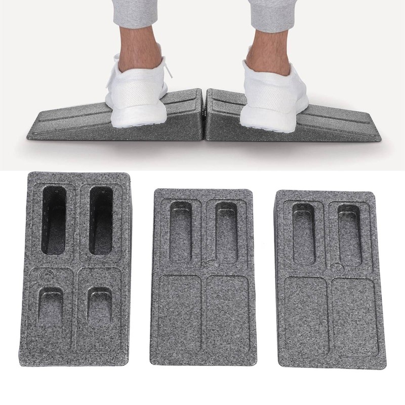 3 Pieces Calf Stretcher Slant Board Adjust Height Wedge Leg