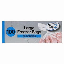 Large Freezer Bag - Food Bags With Tie Handles (Large Freezer Bag - Pack of 100)