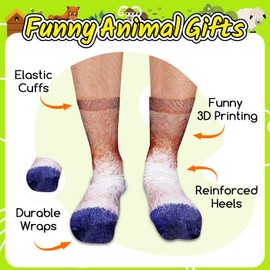 Funny Hoof Socks Men Women - Funny Gifts Crazy Silly Socks Horse Print Socks Horse Paw Socks 3D