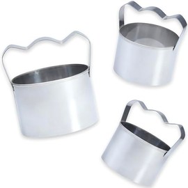 3 cortadores redondos de galletas con asa, 3 pulgadas, 3.5 pulgadas, 4 pulgadas