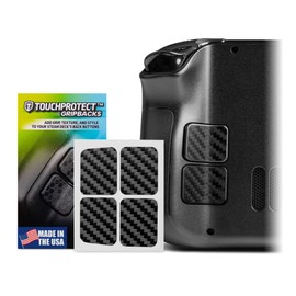 TouchProtect GripBacks - Steam Deck OLED compatible Back Button Enhancement Add More Grip and Control to your Deck! (Carbon - Black)