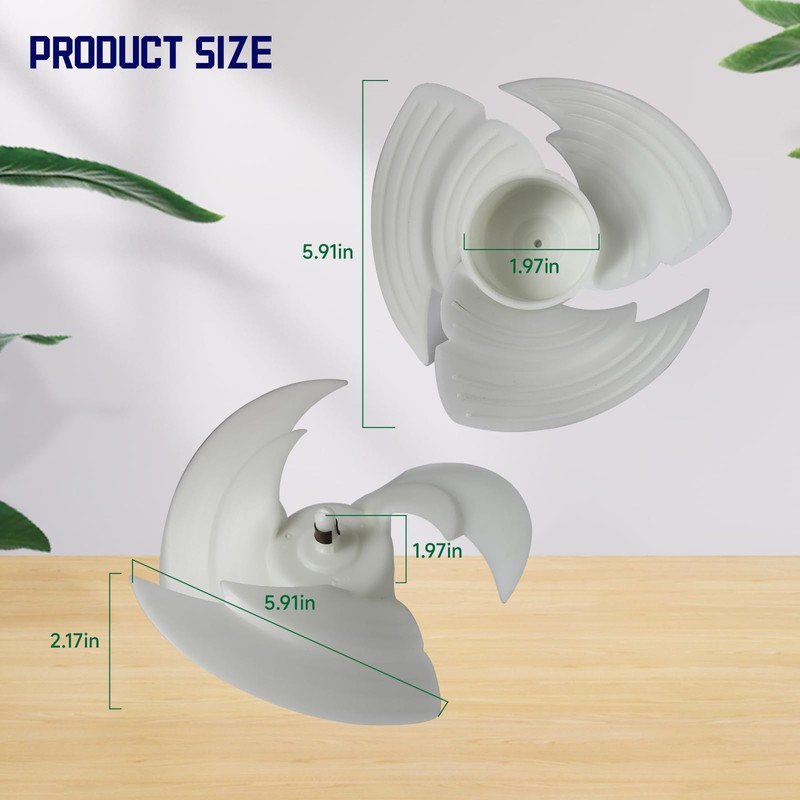 Refrigerator Condenser Fan Fits for LG, Replaces EAU63103302, EAU63103301, AP6235485,