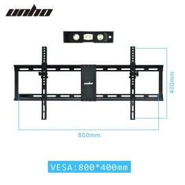 UNHO Heavy-duty Fixed Tilting TV Wall Mounted Bracket Mount Stand Fits for 32''-85'' Flat Screen LCD LED VESA 800x400mmmodel number: FRF-U-C8213, color: Black