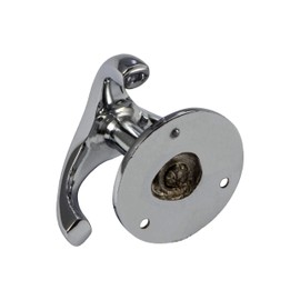 Gedotec Pantos Triple Hook Ceiling Hook Swivel Undermount Hook Chrome-Plated Brass Rosette: Diameter 50 mm Swivel Hook Height 38 mm for Ceiling Mounting 1 Piece – Coat Hook for Screwing