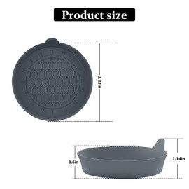 Osilly 4PCS Car Cup Holder Coaster, Silicone Non-Slip Vehicle Cup Holder Insert Pads, Automotive Interior Insulation Drink Cup Mats Decor Accessories, Universal for SUV, Sedan, Truck (Gray)