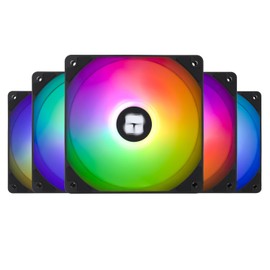 Thermalright TL-C12C-S X5 CPU Cooling Fan Case Cooling Fan,Computer PWM Fan, 5V-3PIN Addressable ARGB Fan,12cm PC Cooler PWM Fan,5-Fan Pack Fan, Black ARGB Ice CPU Fan(TL-C12C-S X5)