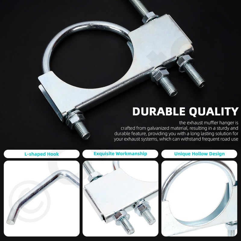 Cimeton 1PCS Exhaust Clamp with Hanger 2.5" Exhaust System Hangers