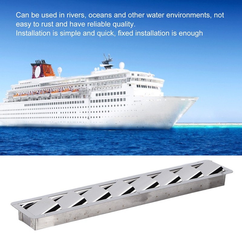Marine Vent Grille Oblong Stainless Steel 8 Slots Grid Cover