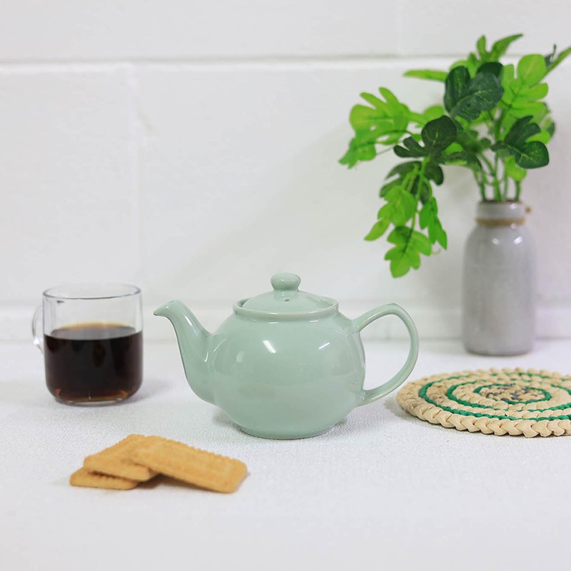 UNIQUE HOME LIVING Teapot Stoneware Tea Serving Pot(2cup,Stoneware Mint)