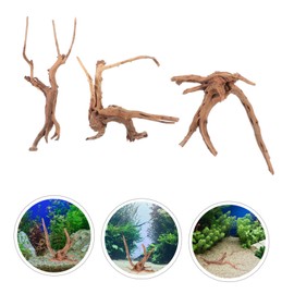 Mipcase 3 Pcs Aquarium Driftwood, Natural Driftwood Decor Aquarium Wood for Fish Tank Decorations Branches Reptile