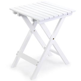 GnL Recsports Foldable Table - Portable and Space-Saving Folding Table for Indoor and Outdoor Use - Lightweight and Durable Desig（White Table）