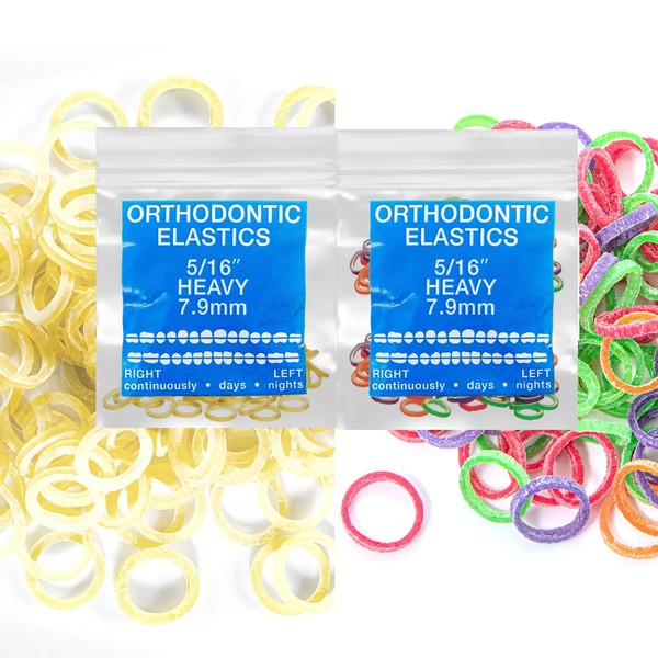 Latex Dual Pack 5/16inch Heavy Intraoral Elastic Bands Orthodontic Elastics