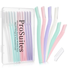 ProSuites 16 Count Dermaplane Razor for Women Face, Professional Facial & Eyebrow Hair Remover, Gentle Skin Exfoliation with Precision Blades， Macaroon color