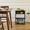 IBUYKE Narrow Side Table with Storage Shelf, 3 Tier End