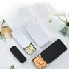 6PCS Rectangular Tin Boxes with Lids,Frosted Silver Metal Slide Top