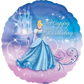 Cinderella Birthday Party 6pc Foil Balloons Bouquet Decorations