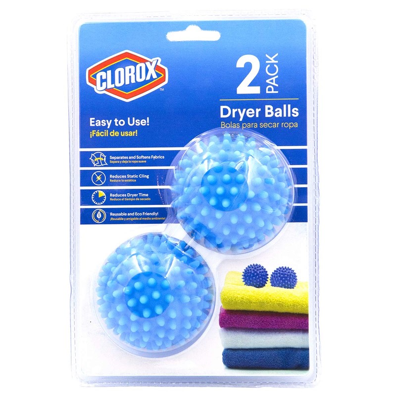 Clorox Reusable Dryer Balls for Laundry – Pack of 2