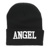 Zac's Alter Ego Warm Soft Black Unisex Angel Beanie Hat