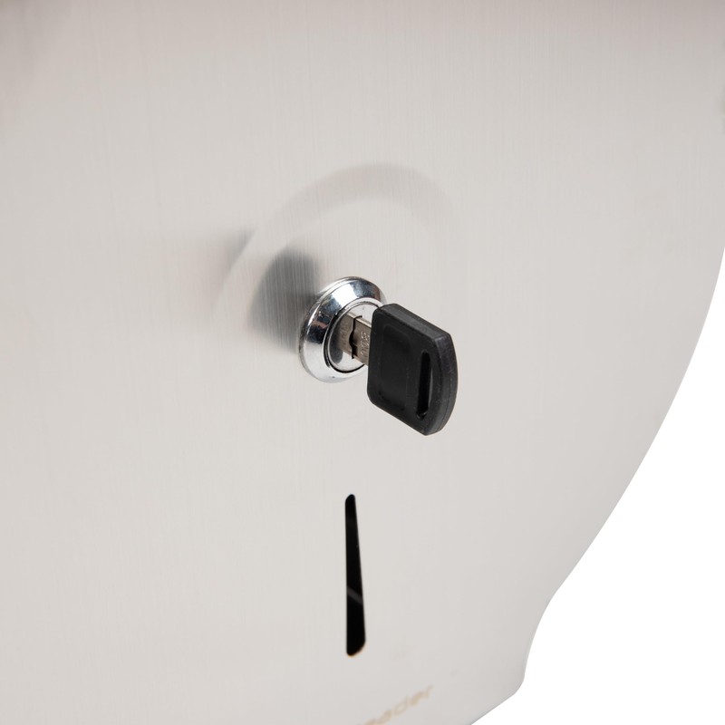 Mind Reader Toilet Paper Dispenser, Wall Mount, Lock with Key,