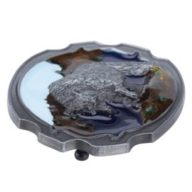 Longcreek Bear Belt Buckle for Men, Punk Polar Bear Animal Belt Buckle, Norse Viking Bear Head Belt Buckle, Western Cowboy Belt Buckle, Best Man Belt Buckle, Silver Wedding Belt Buckle