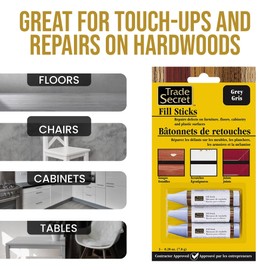 Wood Scratch Repair Fill Stick for Grey (Set of 3), Great for Touch-Ups and Repairs on Hardwoods Floors, Furniture, Cabinets and Plastic Surfaces