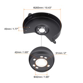 HARFINGTON Bench Grinder Wheel Inner and Outer Left Guard Cover 9.84" Carbon Steel Left Guard Cover Shroud Set with Screw for Bench Grinder Polisher, Black