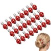 24Pcs Red Ladybug Hair Clips, Fun Mini Animal Bug Hair