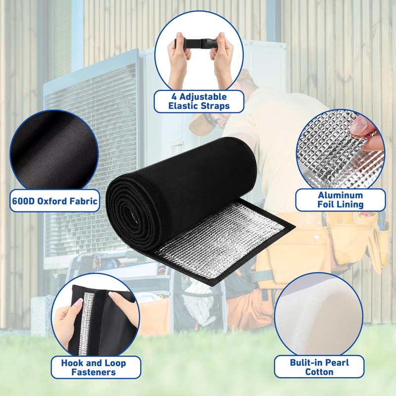 COVERTIFY 4 Layers HVAC Copper AC Line Pipe Insulation Cover