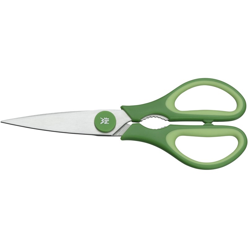 WMF “Touch” Kitchen Scissors, Stainless Steel, Lagoon Blue, Ergonomic Shape