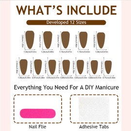 TELAIN Black French Lace Press-On Nails, Almond Shape, Medium Length, Nude Pink with Crystals and Stars Design, Reusable Acrylic Stick-On False Nails for Women, 24 Pieces