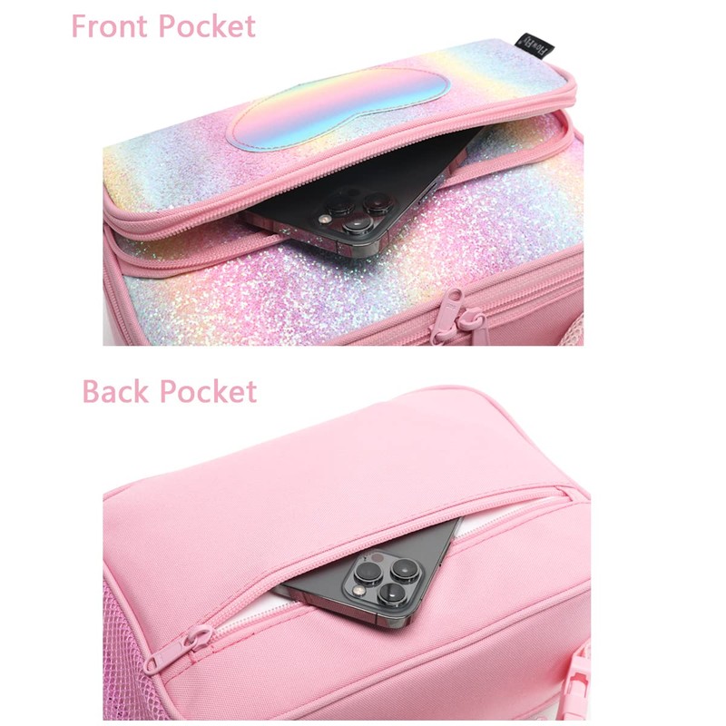 FlowFly Kids Lunch box Insulated Soft Bag Mini Cooler Back