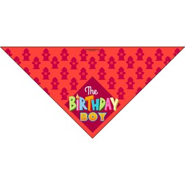 Stonehouse Collection Birthday Boy - Happy Birthday Dog Bandana - Dog Birthday Scarf Accessory - Great Dog Gift Idea (Medium to Large)
