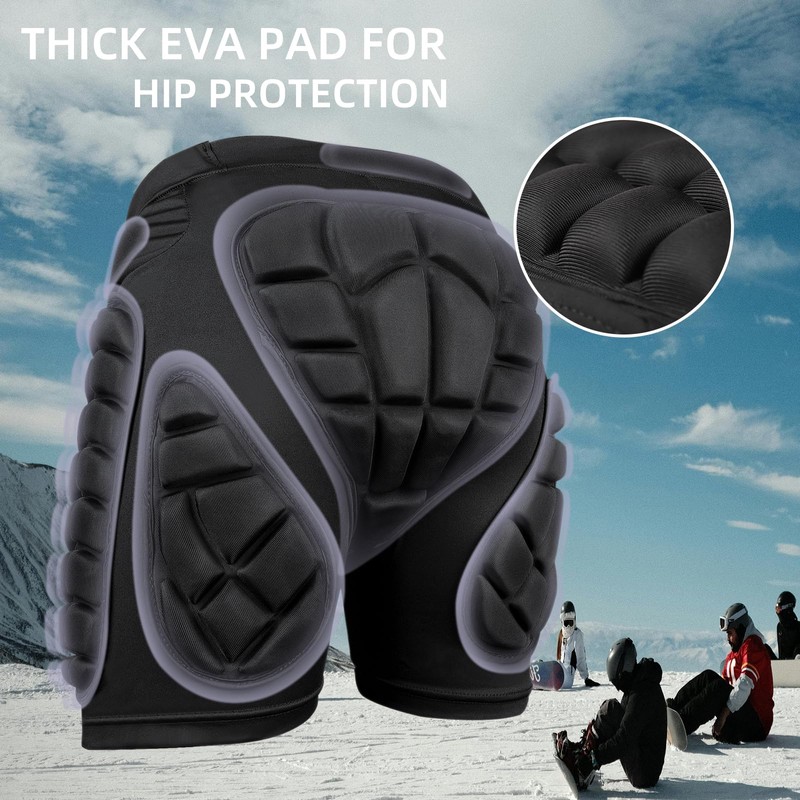 Cienfy 3D Hip Protection Eva Butt Pads Protective Padded Shorts
