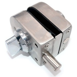 NUZAMAS Glass Door Lock Security Lock Glass Door Lock 304 Stainless Steel Door Lock with 3 Keys Drill Free Suitable for 8-12mm Glass Home Hotel Bathroom Display Cabinet Glass Door