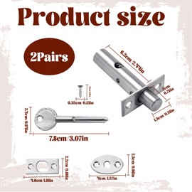 2Sets Dead Bolts,Internal Door Lock with Keys,Anti-Theft Door Bolts for Internal Doors,Security Door Lock for Internal Doors Ultimate Home and Workplace Security Solution - Deadbolt Door Lock Internal