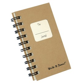 Write it Down Series by Journals Unlimited, Blank Lined Journal, Mini-Size 3”x5.5”, Kraft Hard Cover, Made in USA