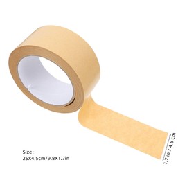 VILLCASE Cintas De Sellado Kraft Desgarrable, 45mm x 25 Papel De Embalaje Para Mudanzas Cintas De Envío Cintas En Movimiento Dispensador De Cintas De Embalaje Cintas Adhesiva De Papel Kraft