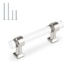 Orger 10 Pack Acrylic 3 Inch Cabinet Pulls,Clear Crystal Cabinet