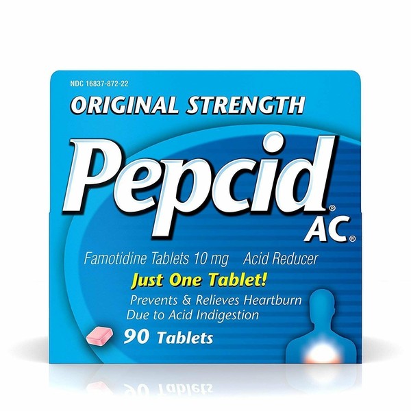 Pepcid AC Tablets Original Strength 90 Tablets (Pack of 3)
